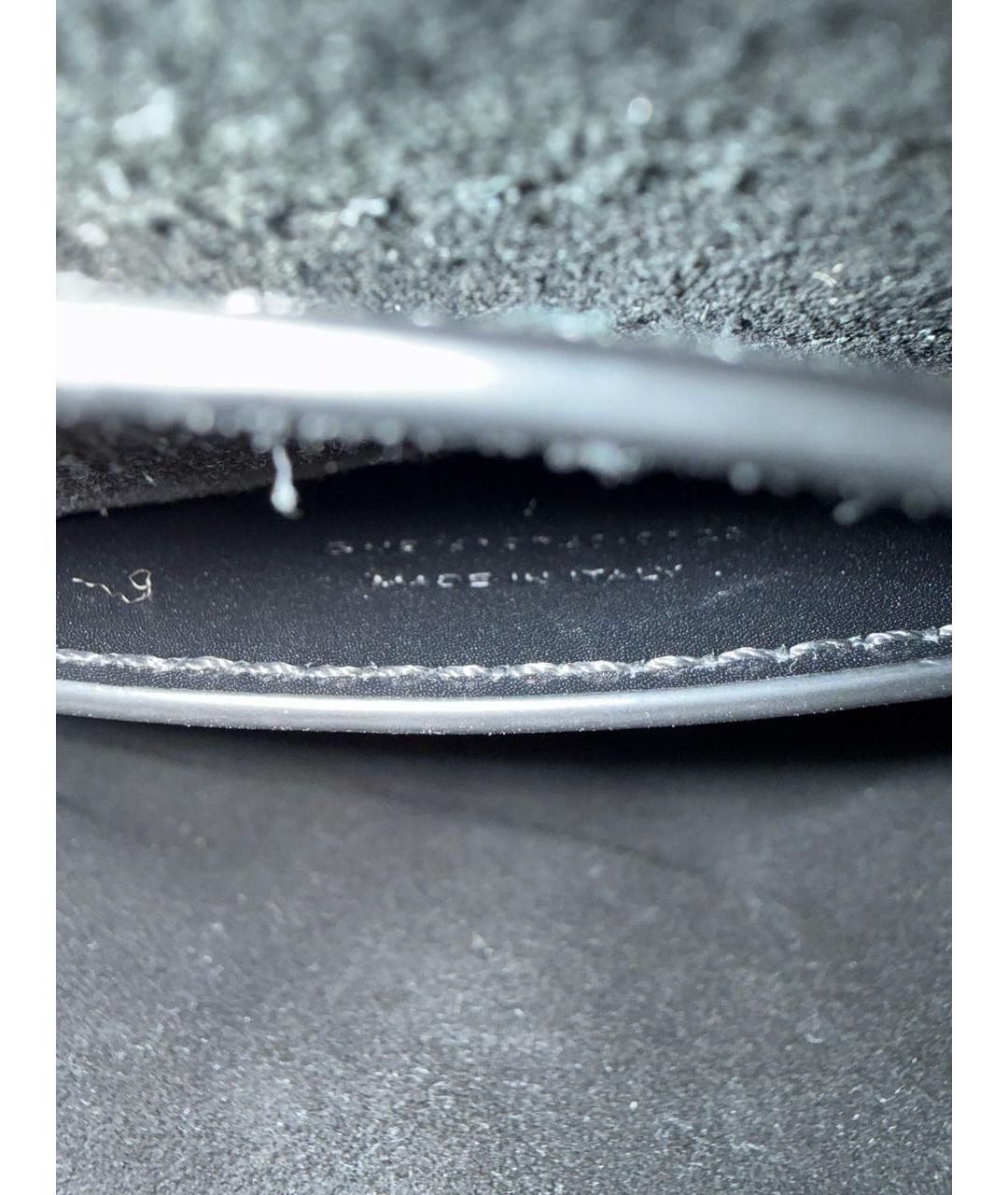 SAINT LAURENT Черная кожаная сумка через плечо, фото 5