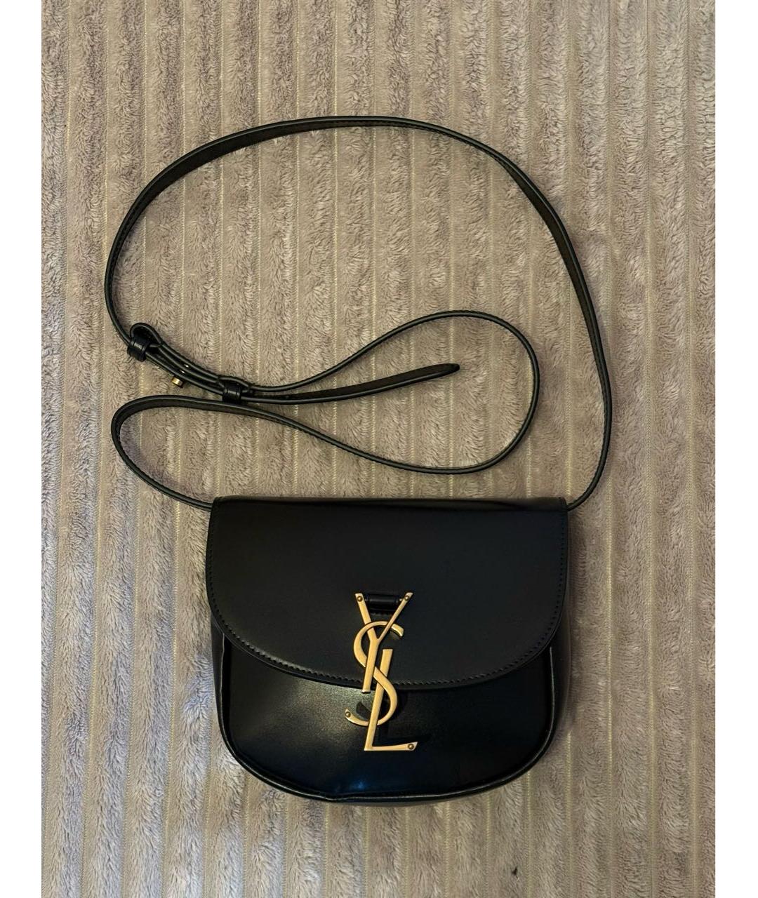 SAINT LAURENT Черная кожаная сумка через плечо, фото 7