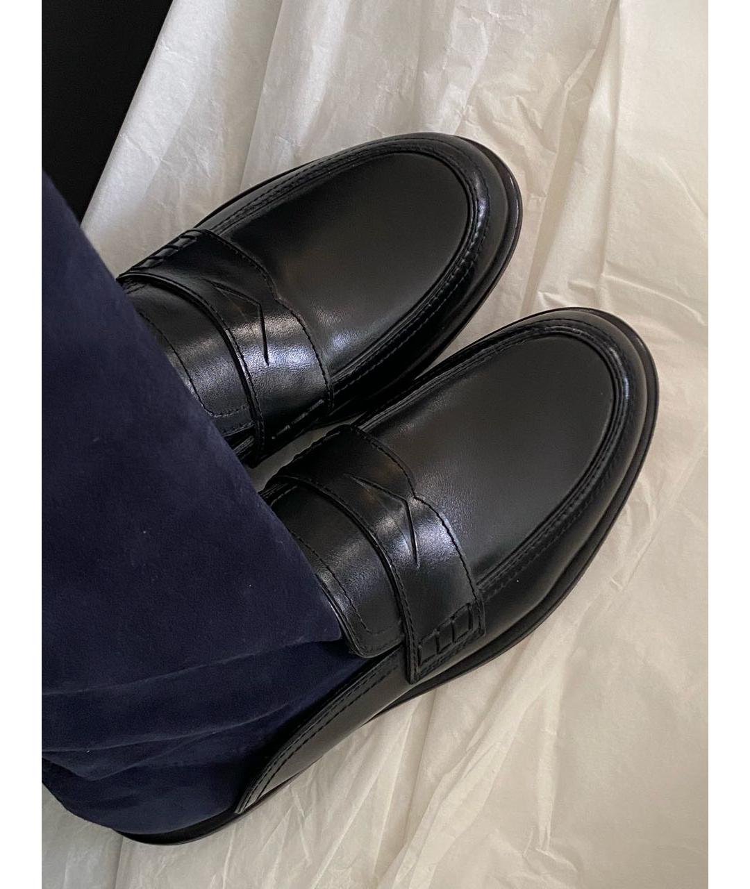 LOEWE Темно-синие кожаные ботфорты, фото 3