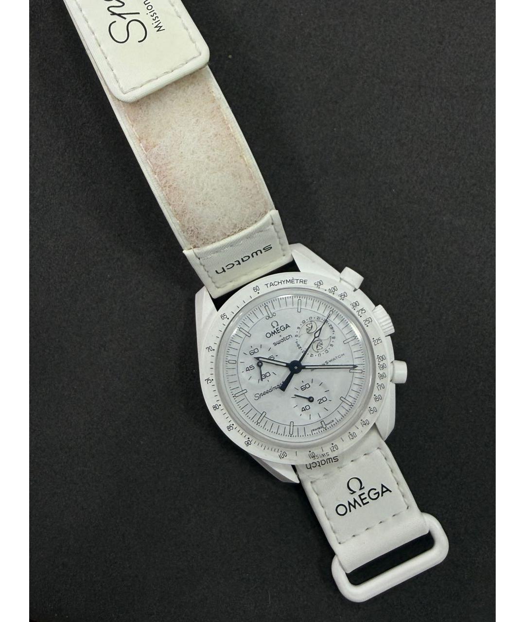 OMEGA Белые керамические часы, фото 6