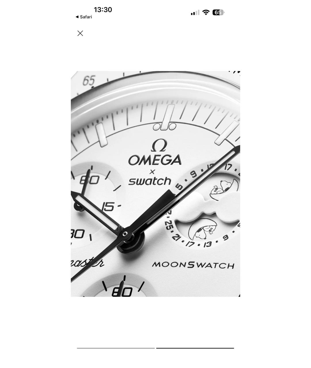 OMEGA Белые керамические часы, фото 2