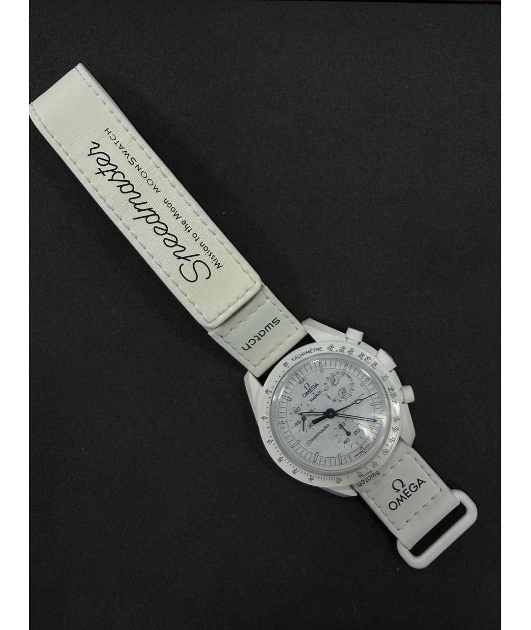 OMEGA Белые керамические часы, фото 4