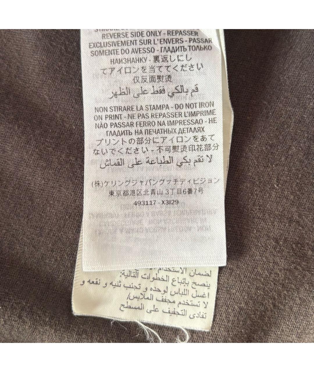 GUCCI Антрацитовая хлопковая футболка, фото 7