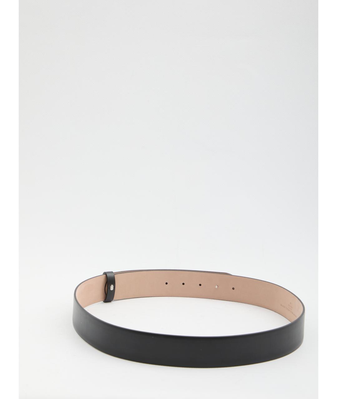 GUCCI Черный кожаный ремень, фото 2