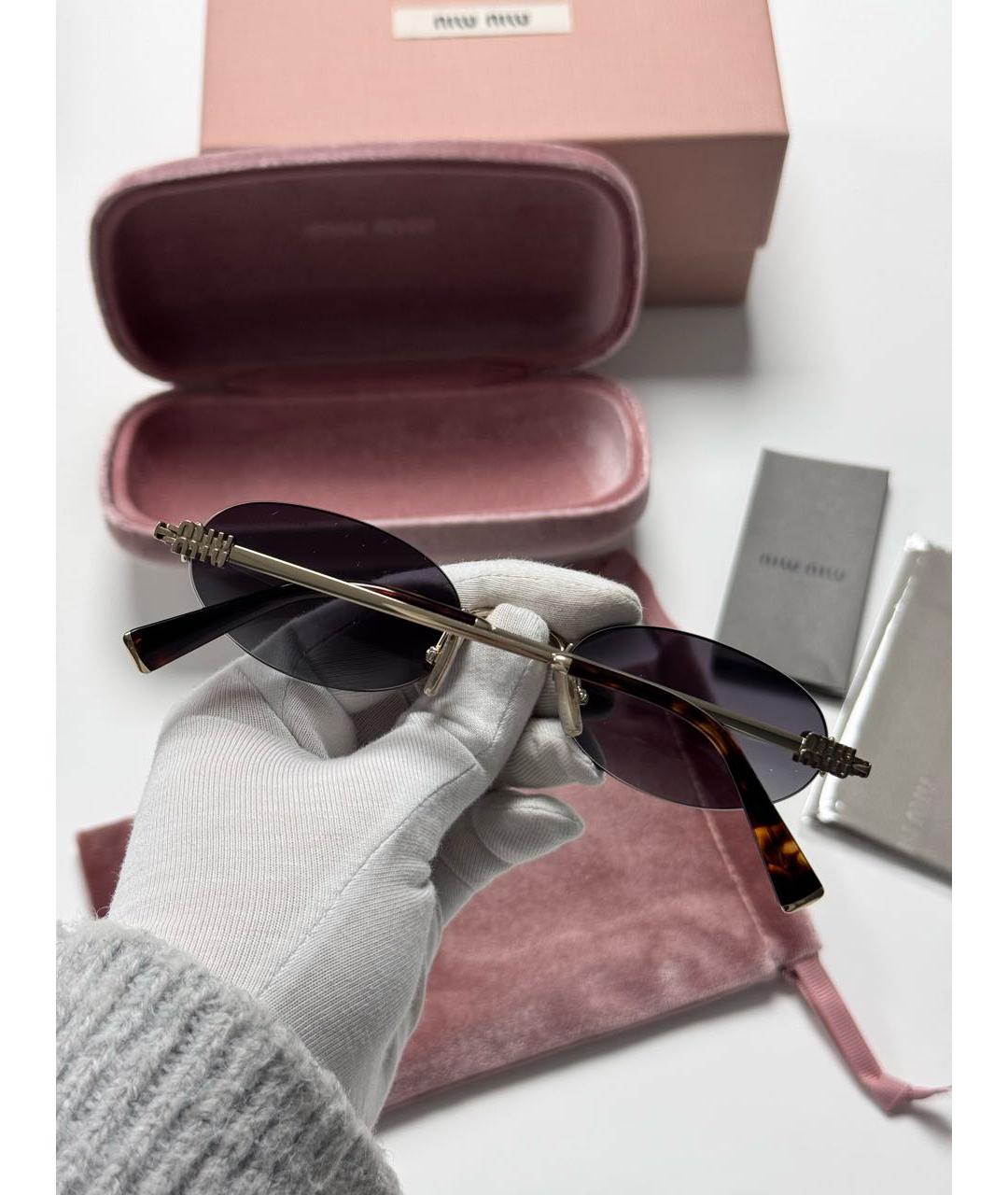 MIU MIU Металлические солнцезащитные очки, фото 7