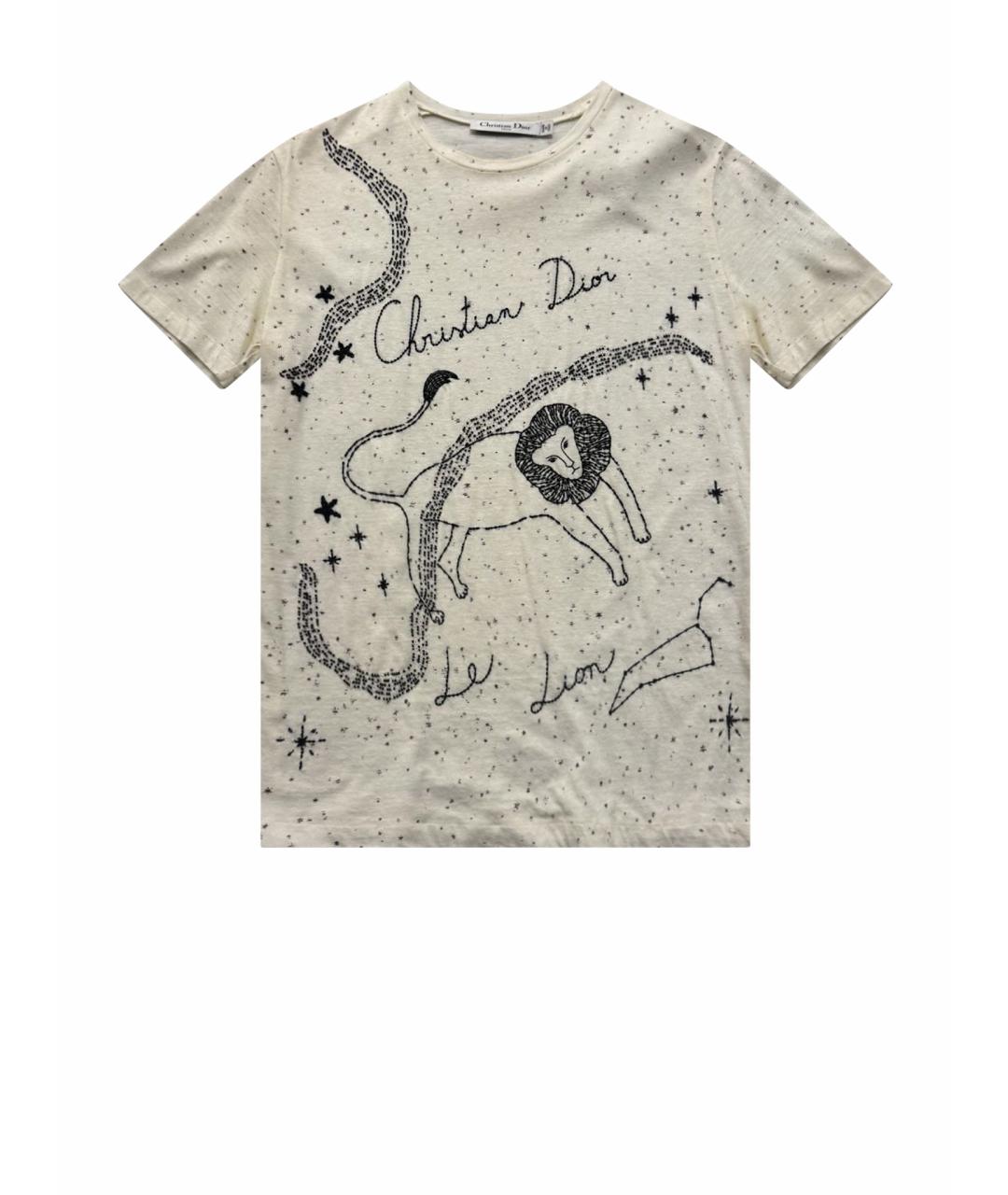 CHRISTIAN DIOR Белая хлопковая футболка, фото 1