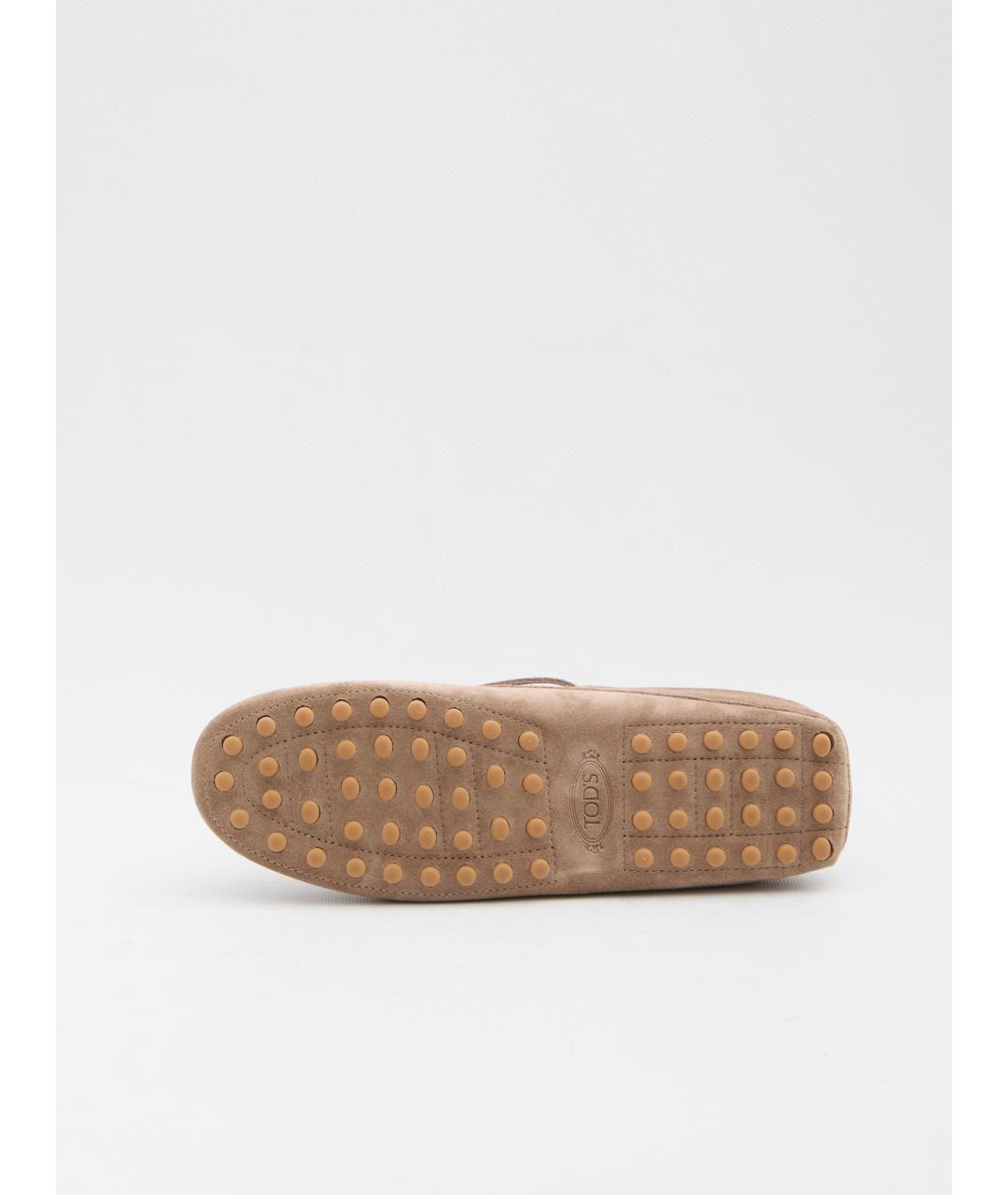 TOD'S Коричневые кожаные лоферы, фото 4