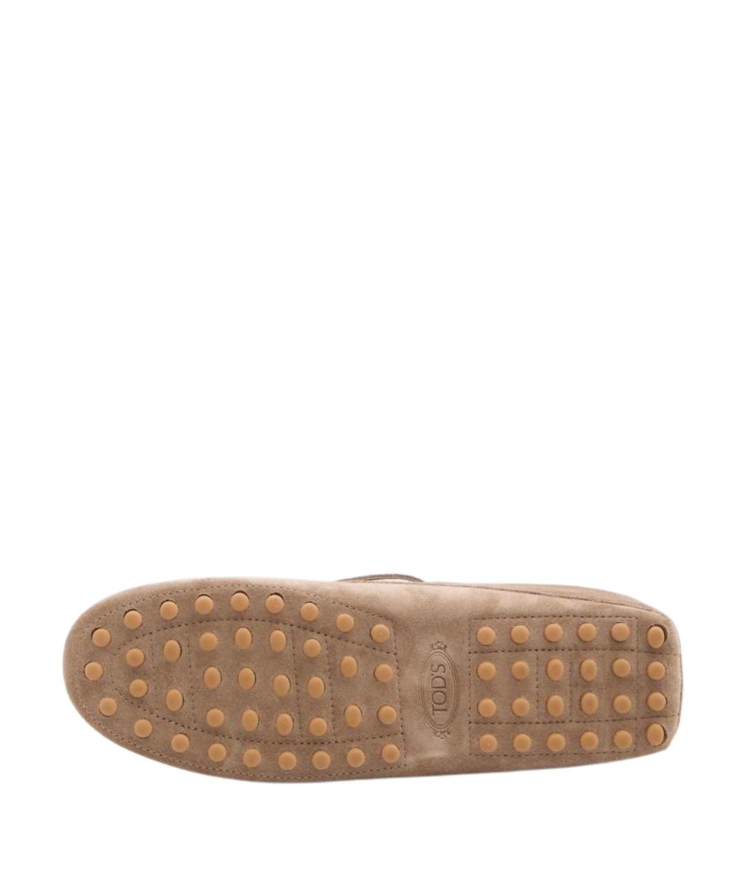 TOD'S Коричневые кожаные лоферы, фото 4