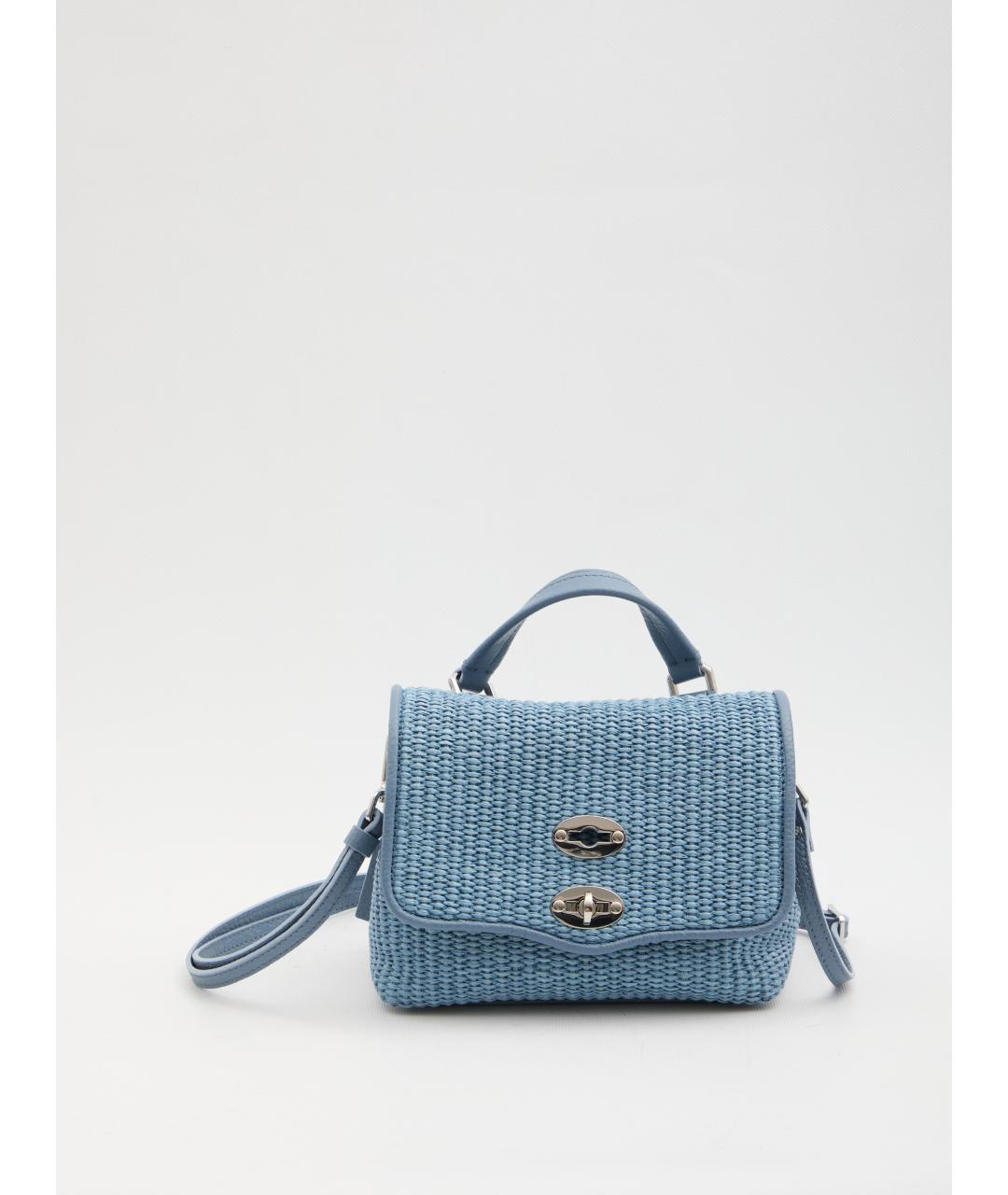 ZANELLATO Голубая пелетеная сумка через плечо, фото 5