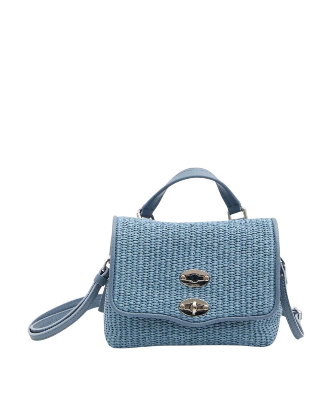 ZANELLATO Голубая пелетеная сумка через плечо, фото 1