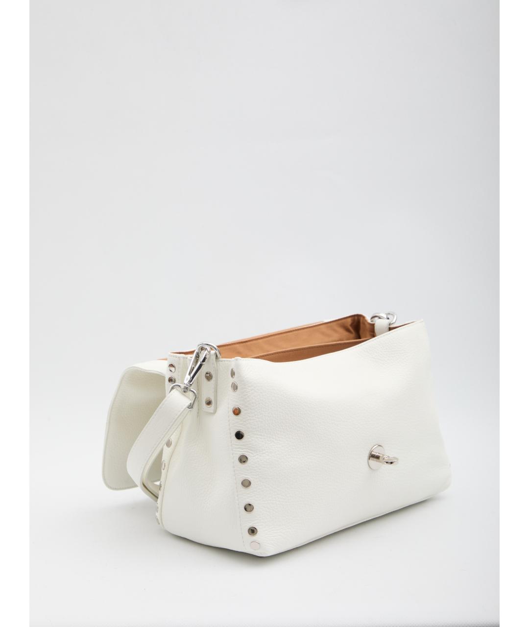 ZANELLATO Белая кожаная сумка через плечо, фото 4