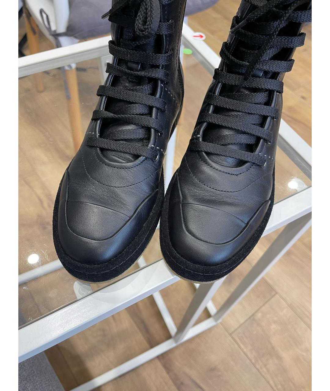 MAX MARA Черные кожаные ботинки, фото 7