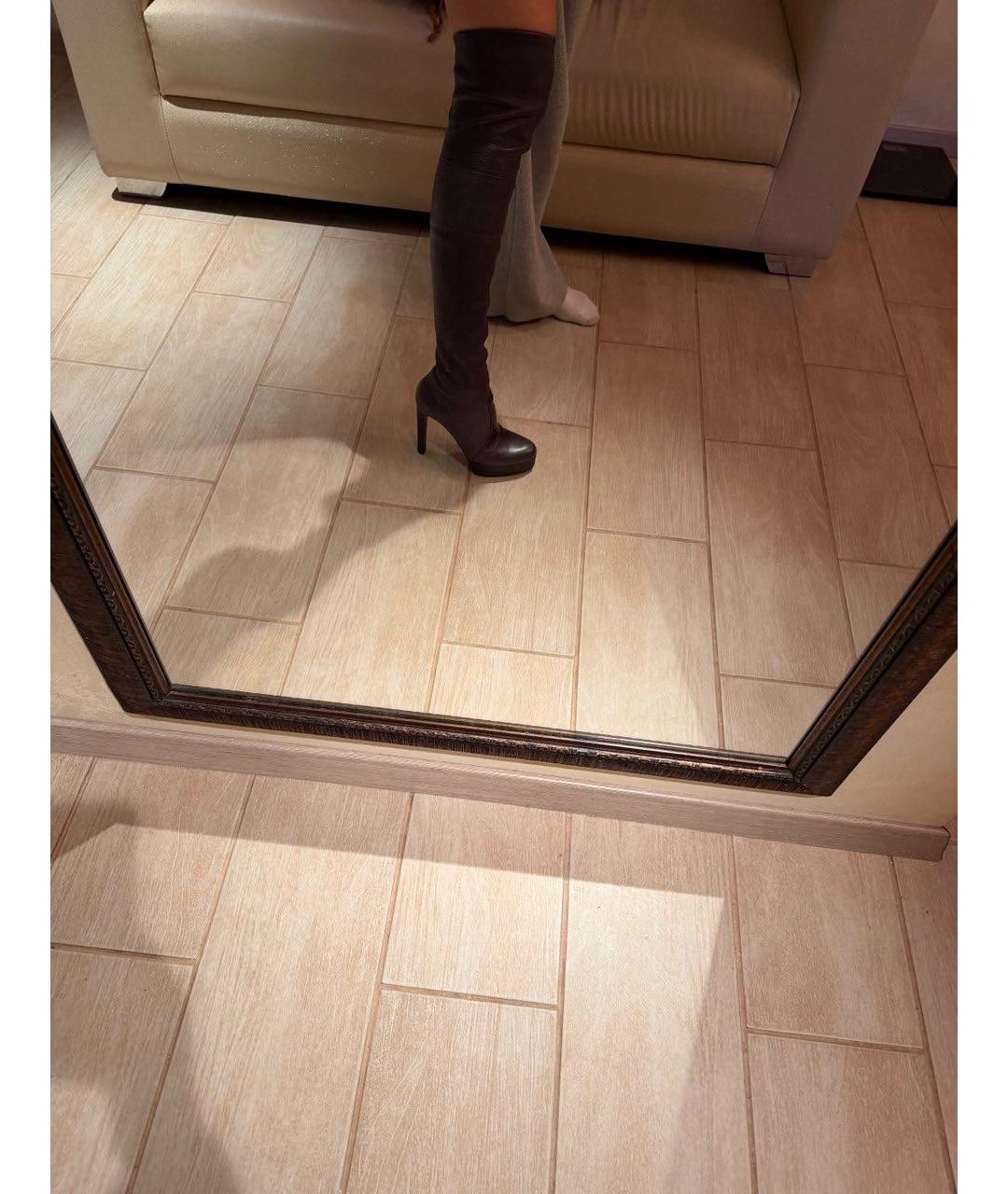 CASADEI Черные кожаные ботфорты, фото 6