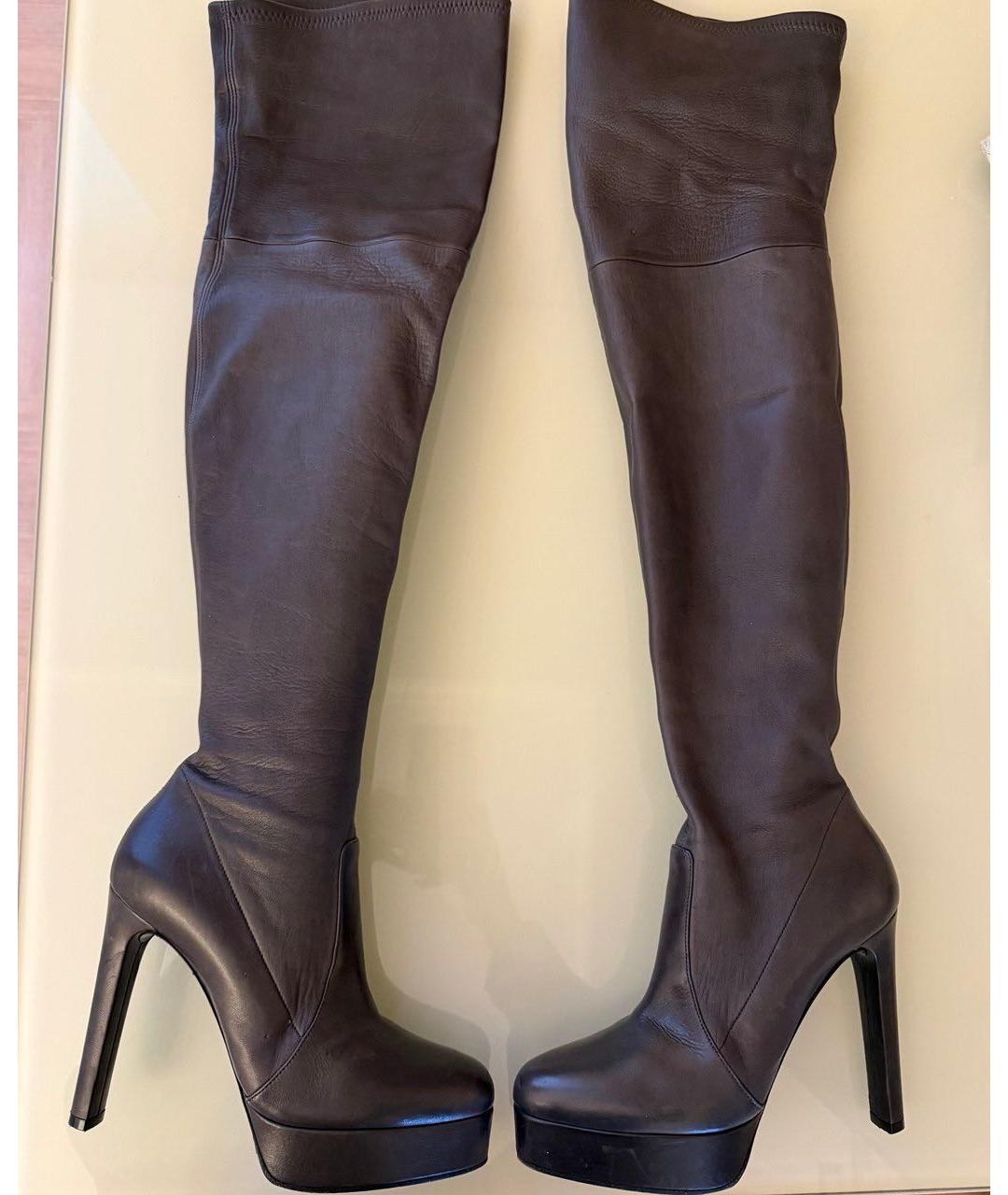 CASADEI Черные кожаные ботфорты, фото 2