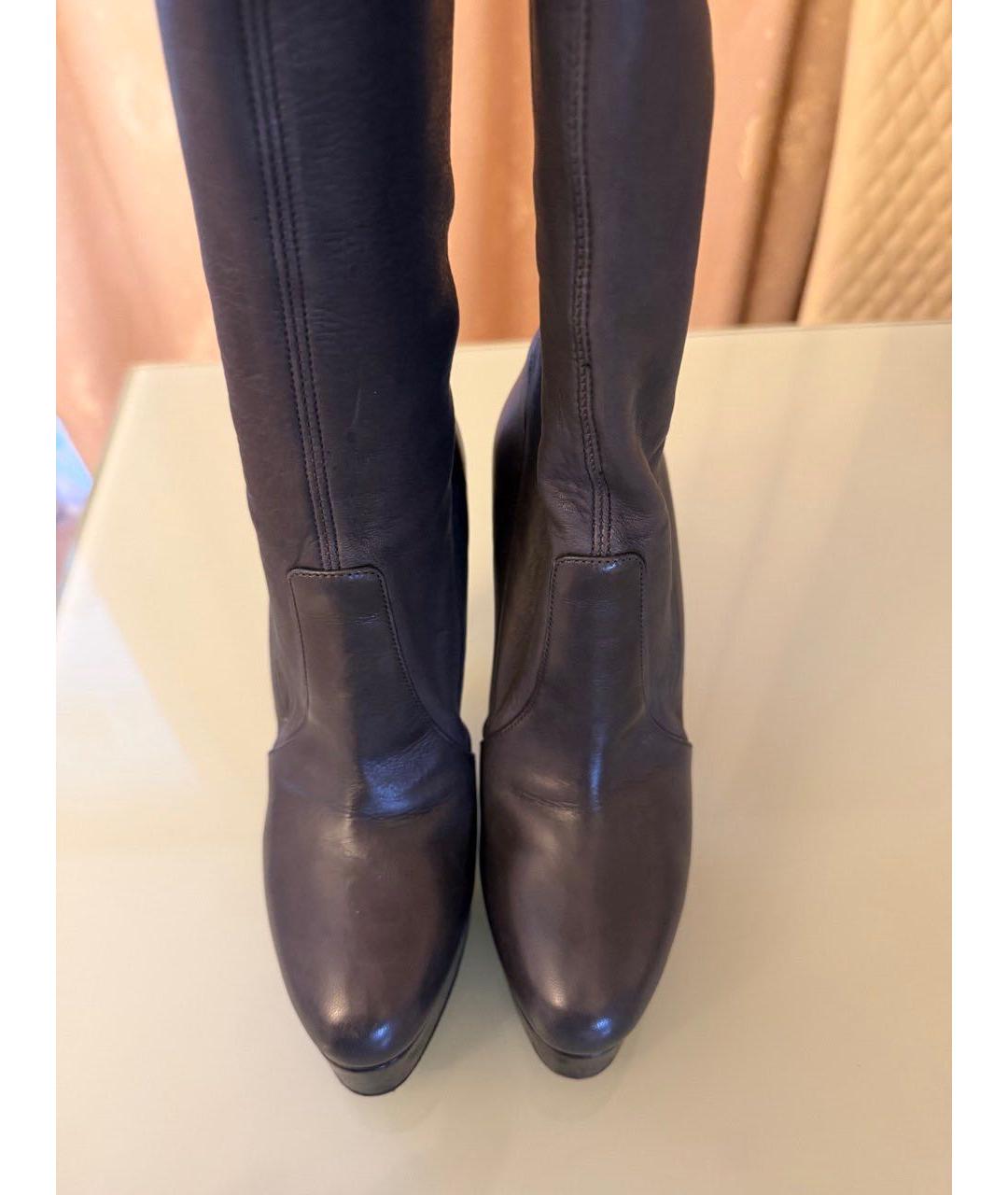 CASADEI Черные кожаные ботфорты, фото 3