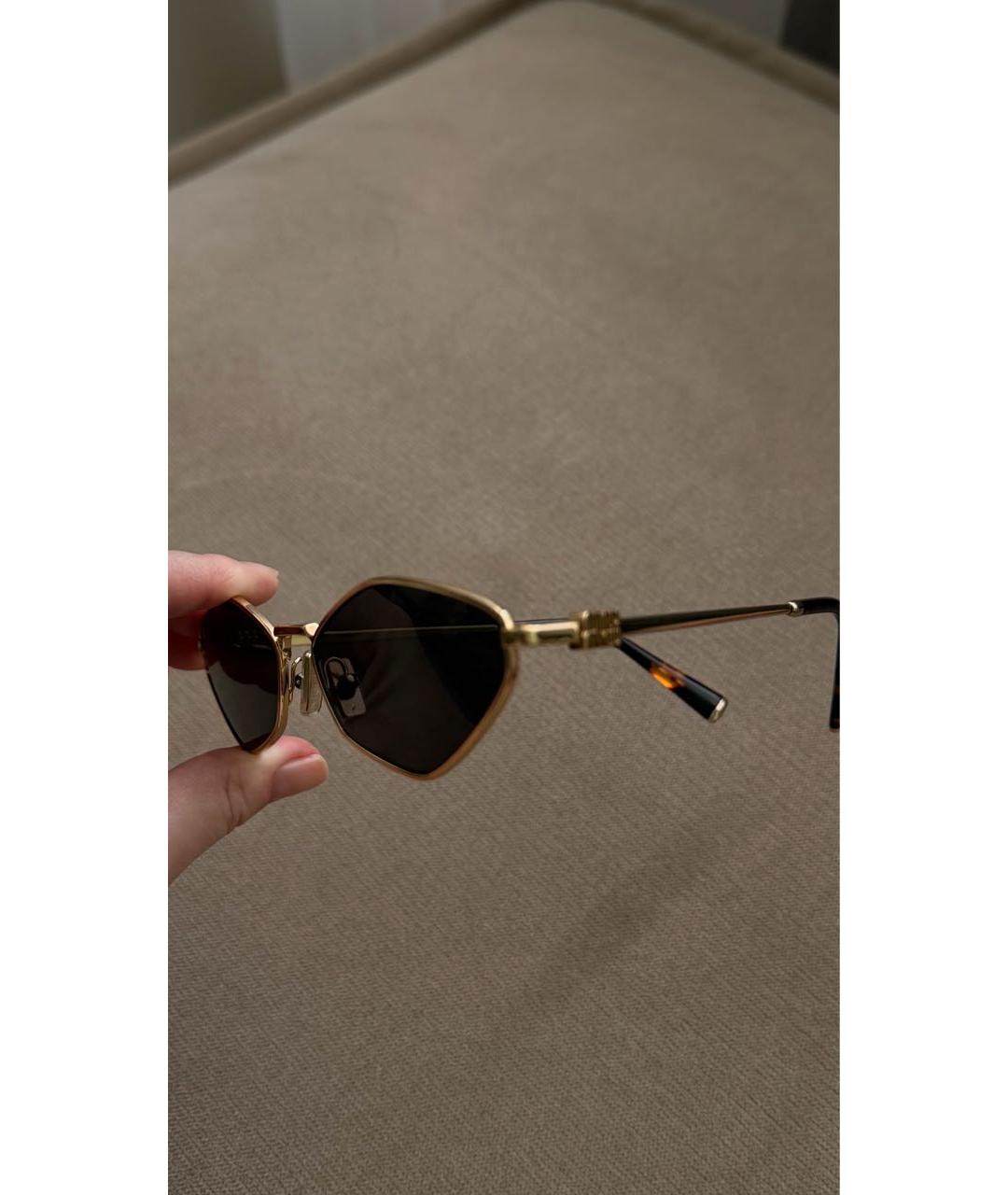 MIU MIU Черные металлические солнцезащитные очки, фото 2