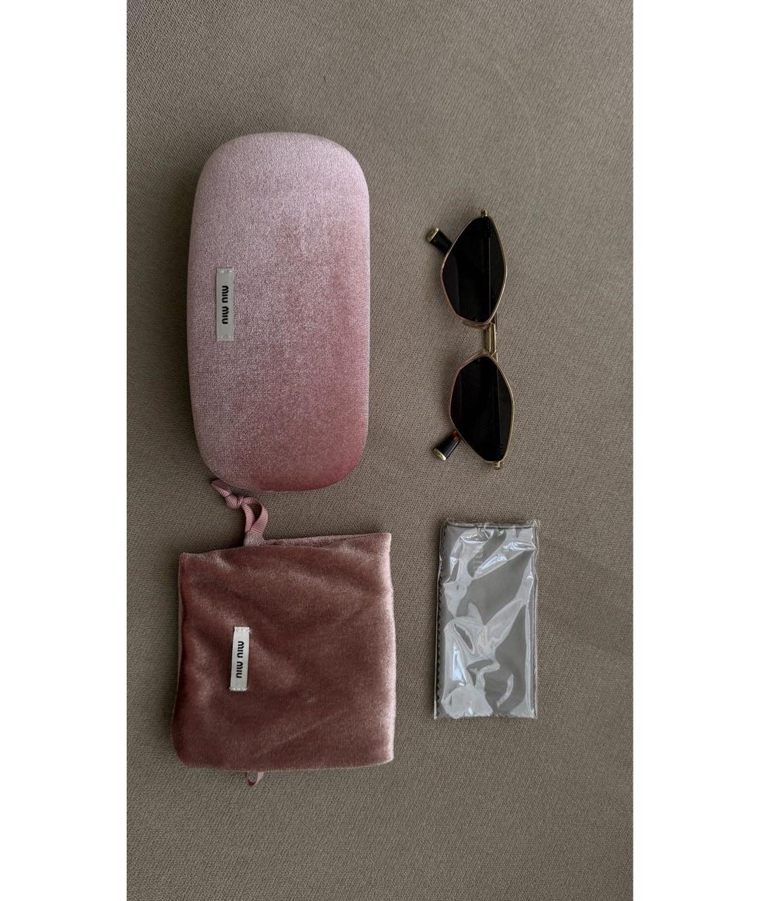 MIU MIU Черные металлические солнцезащитные очки, фото 4