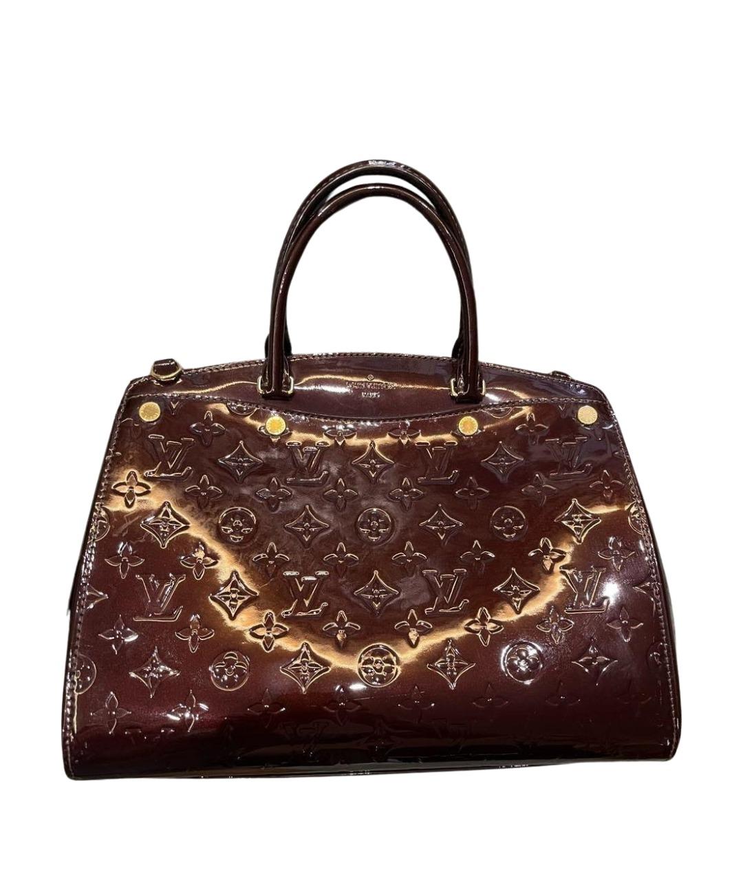 LOUIS VUITTON Бордовая сумка тоут из лакированной кожи, фото 1