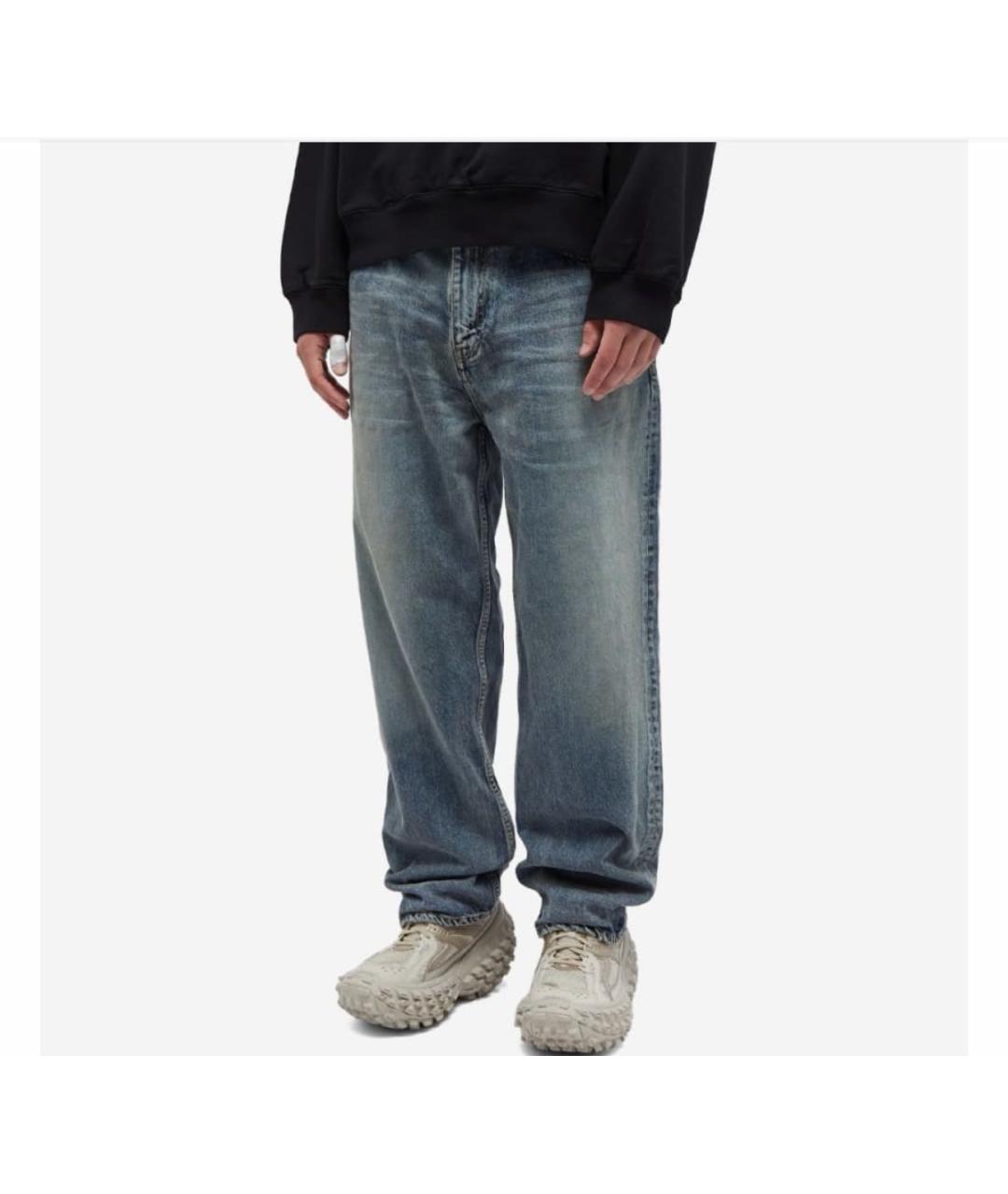 BALENCIAGA Темно-синие прямые джинсы, фото 4