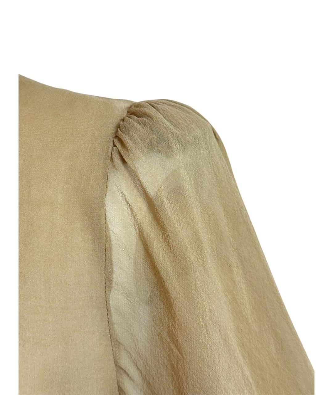 DOLCE&GABBANA Бежевая шелковая блузы, фото 4