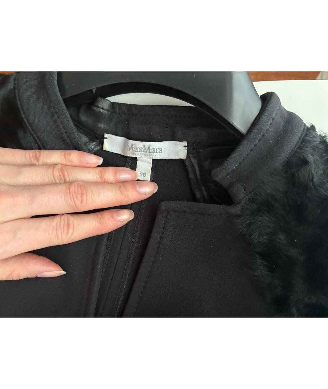 MAX MARA Черное полиамидовое повседневное платье, фото 4