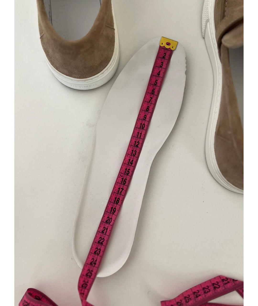 HERMES Бежевые замшевые лоферы, фото 5