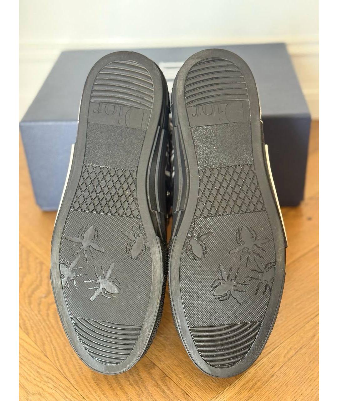 CHRISTIAN DIOR Коричневые текстильные высокие кроссовки / кеды, фото 5