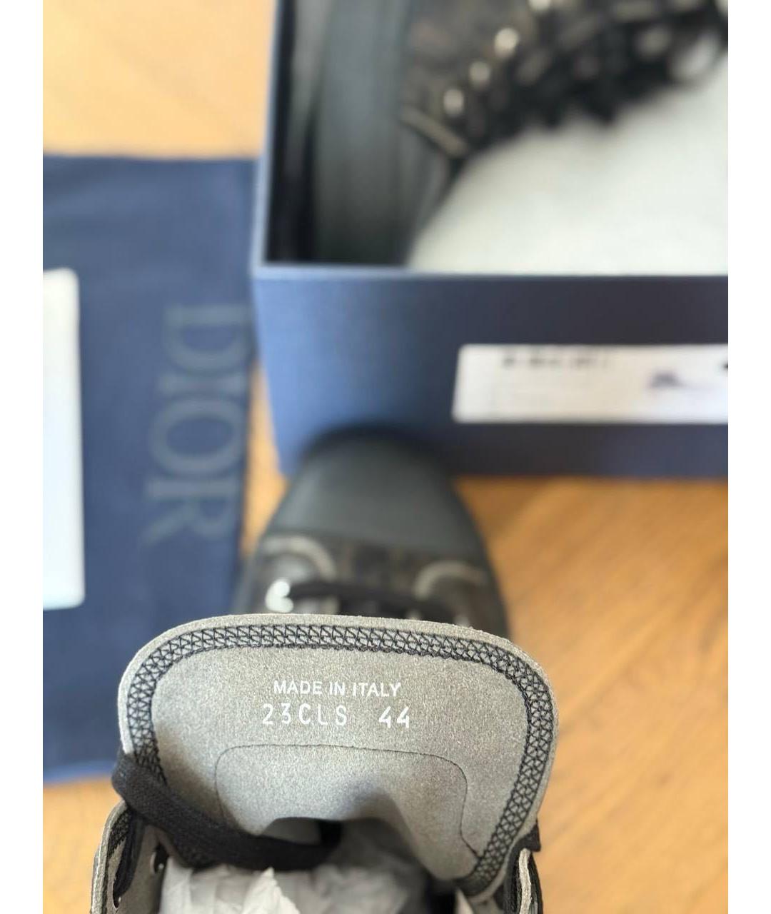 CHRISTIAN DIOR Коричневые текстильные высокие кроссовки / кеды, фото 7