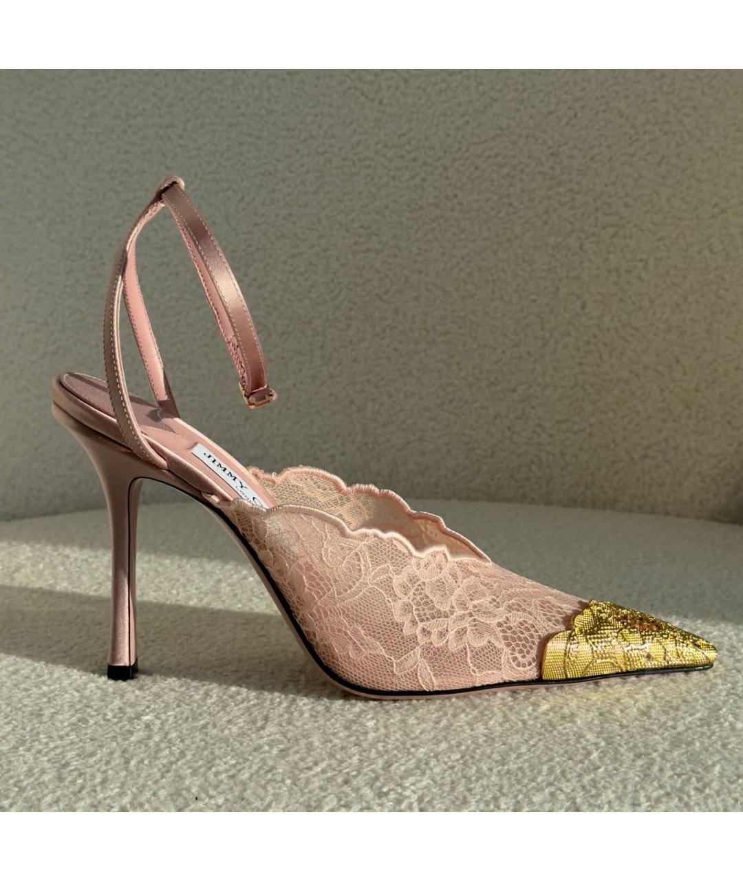 JIMMY CHOO Розовые текстильные туфли, фото 7