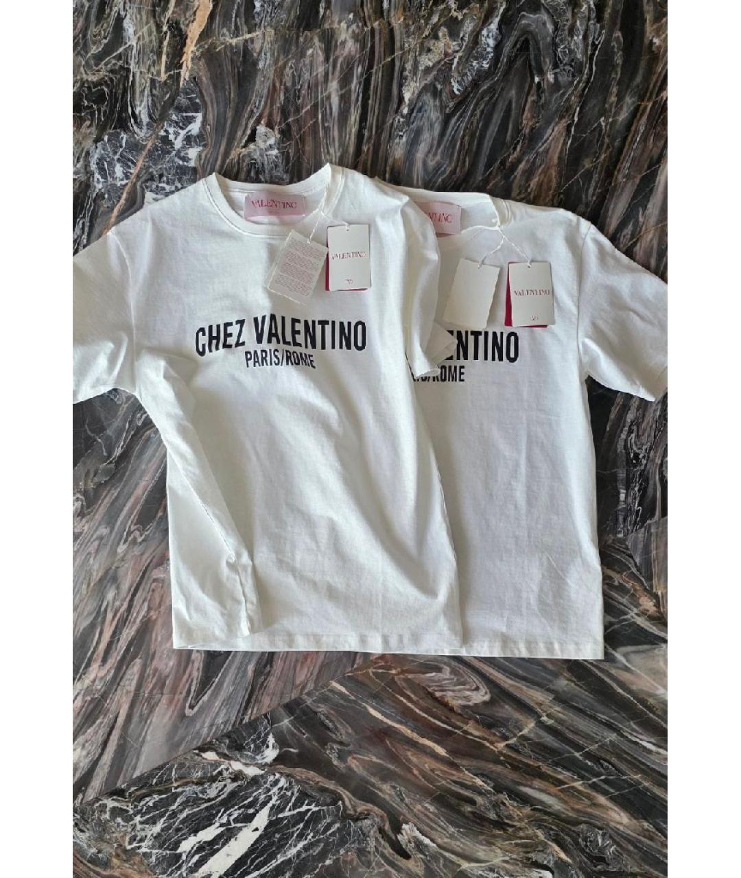 VALENTINO Белая хлопковая футболка, фото 3