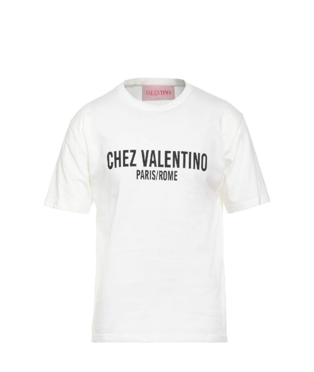 VALENTINO Белая хлопковая футболка, фото 1