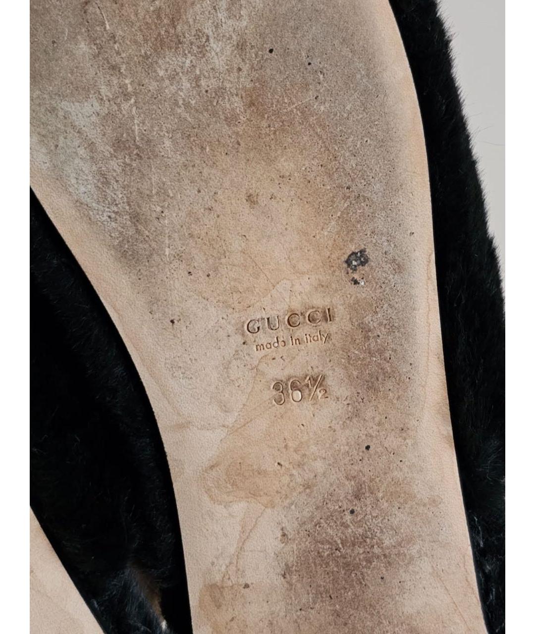 GUCCI Черные мюли, фото 3