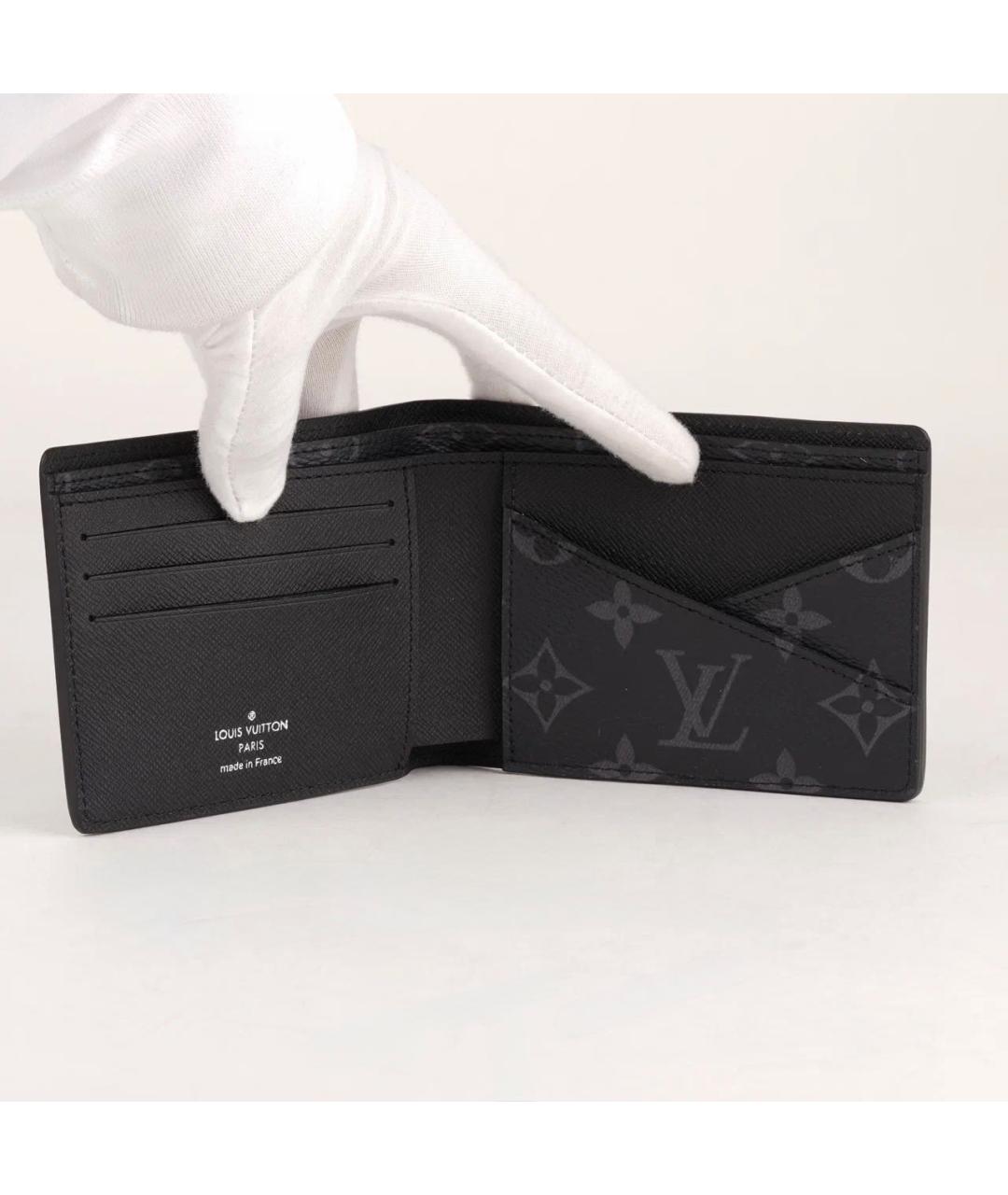 LOUIS VUITTON Синий кожаный кошелек, фото 5