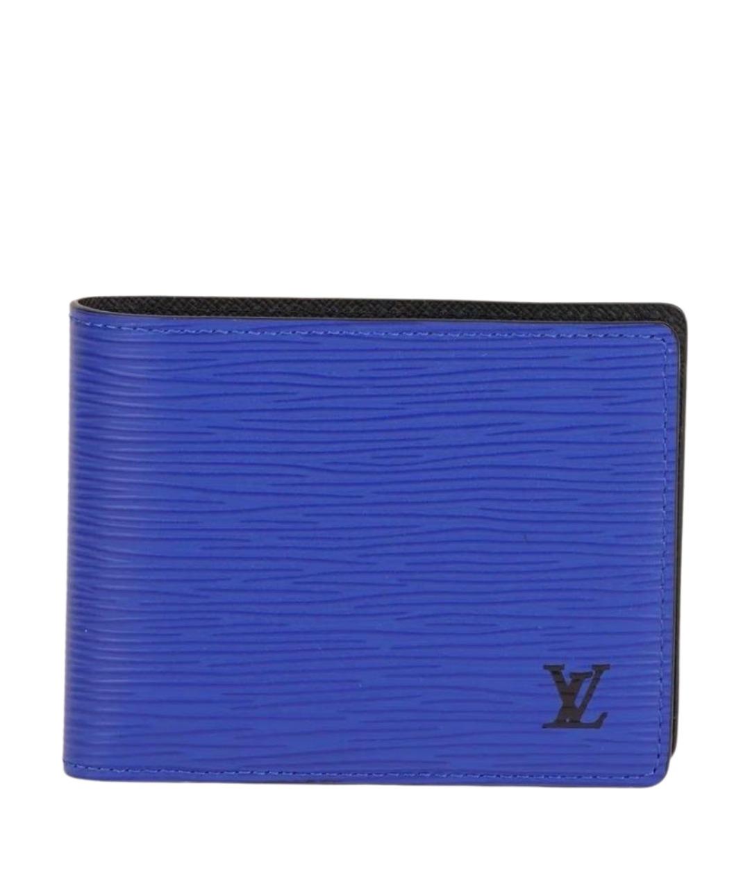 LOUIS VUITTON Синий кожаный кошелек, фото 1