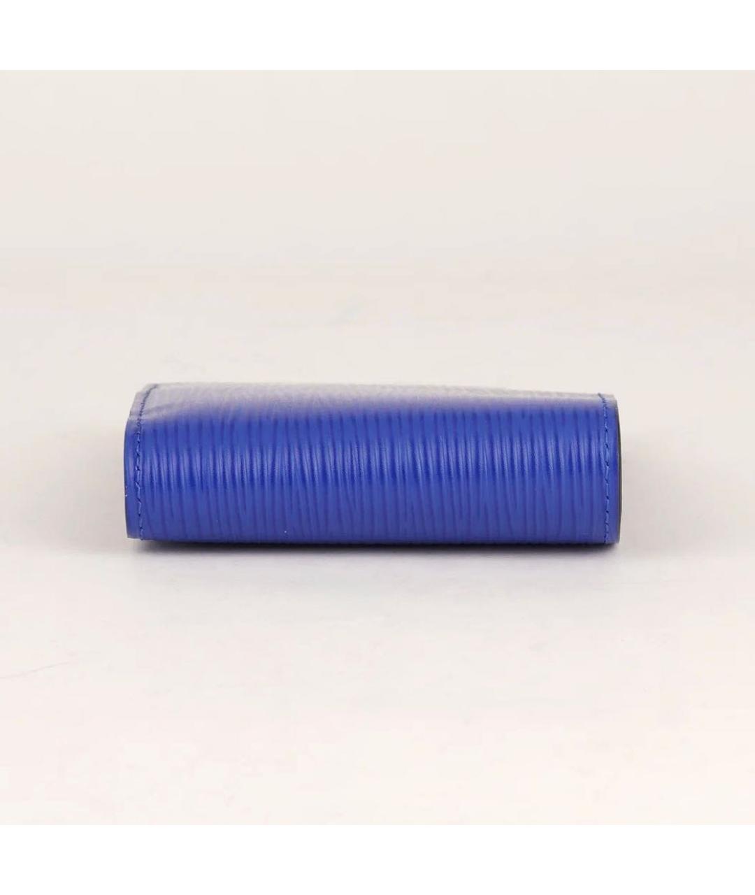 LOUIS VUITTON Синий кожаный кошелек, фото 4