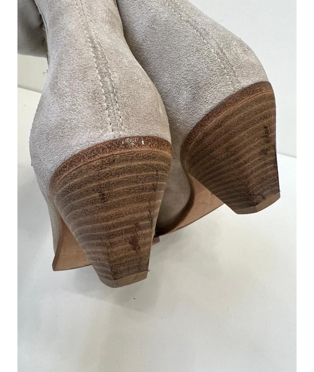 GOLDEN GOOSE DELUXE BRAND Бежевые замшевые полусапоги, фото 6