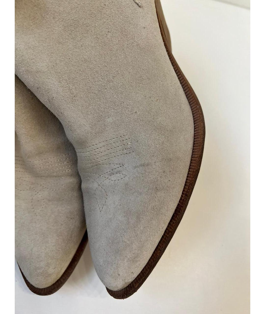 GOLDEN GOOSE DELUXE BRAND Бежевые замшевые полусапоги, фото 3
