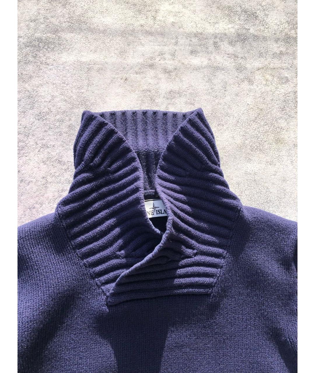 STONE ISLAND Синий шерстяной джемпер / свитер, фото 6