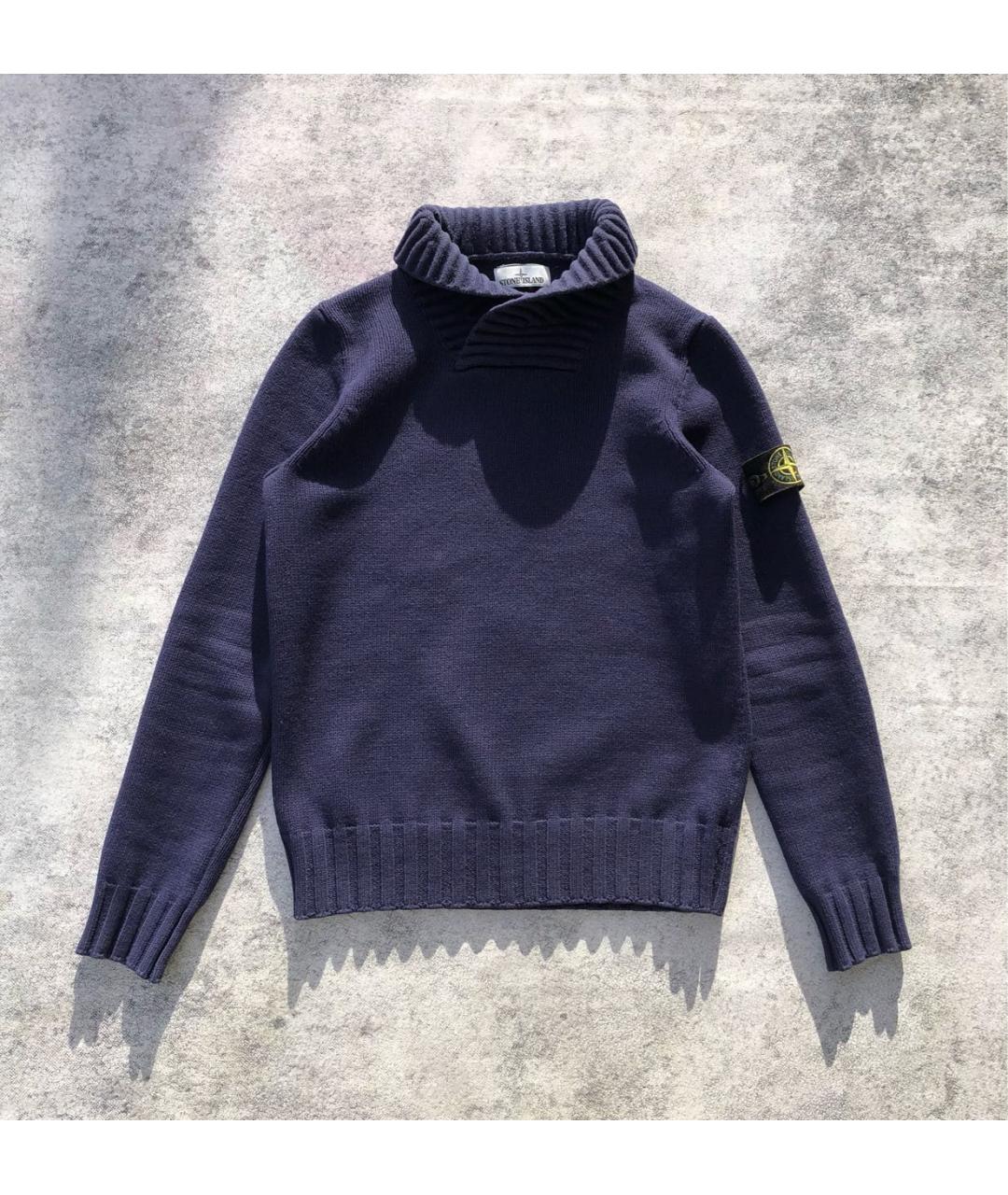 STONE ISLAND Синий шерстяной джемпер / свитер, фото 8