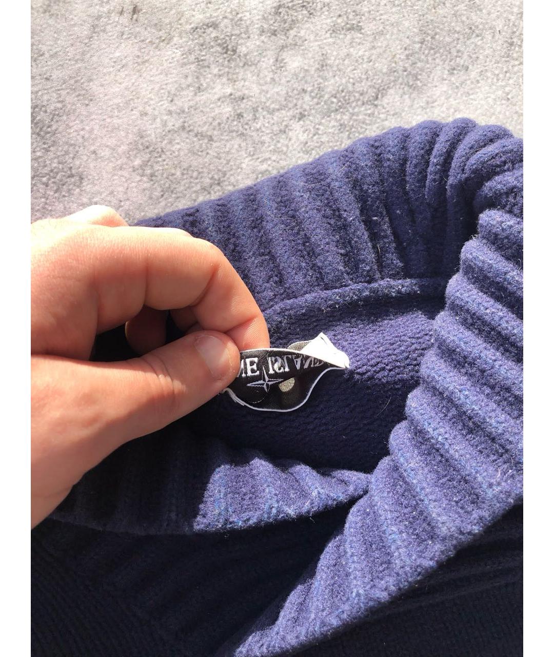 STONE ISLAND Синий шерстяной джемпер / свитер, фото 3