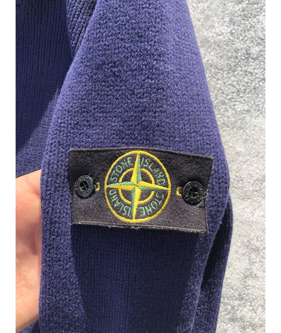 STONE ISLAND Синий шерстяной джемпер / свитер, фото 4