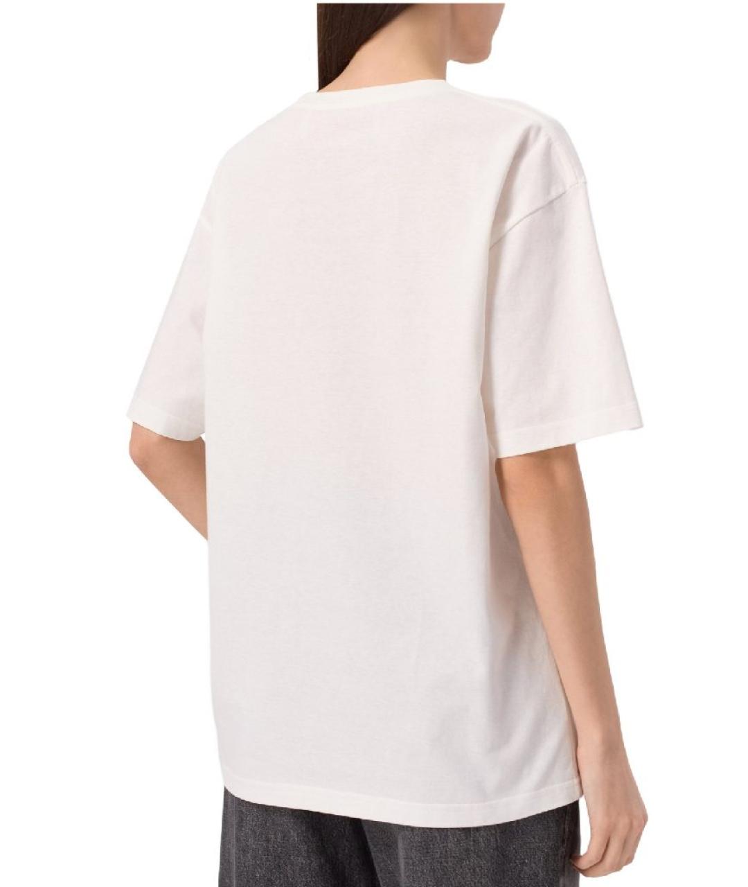 VALENTINO Белая хлопковая футболка, фото 2