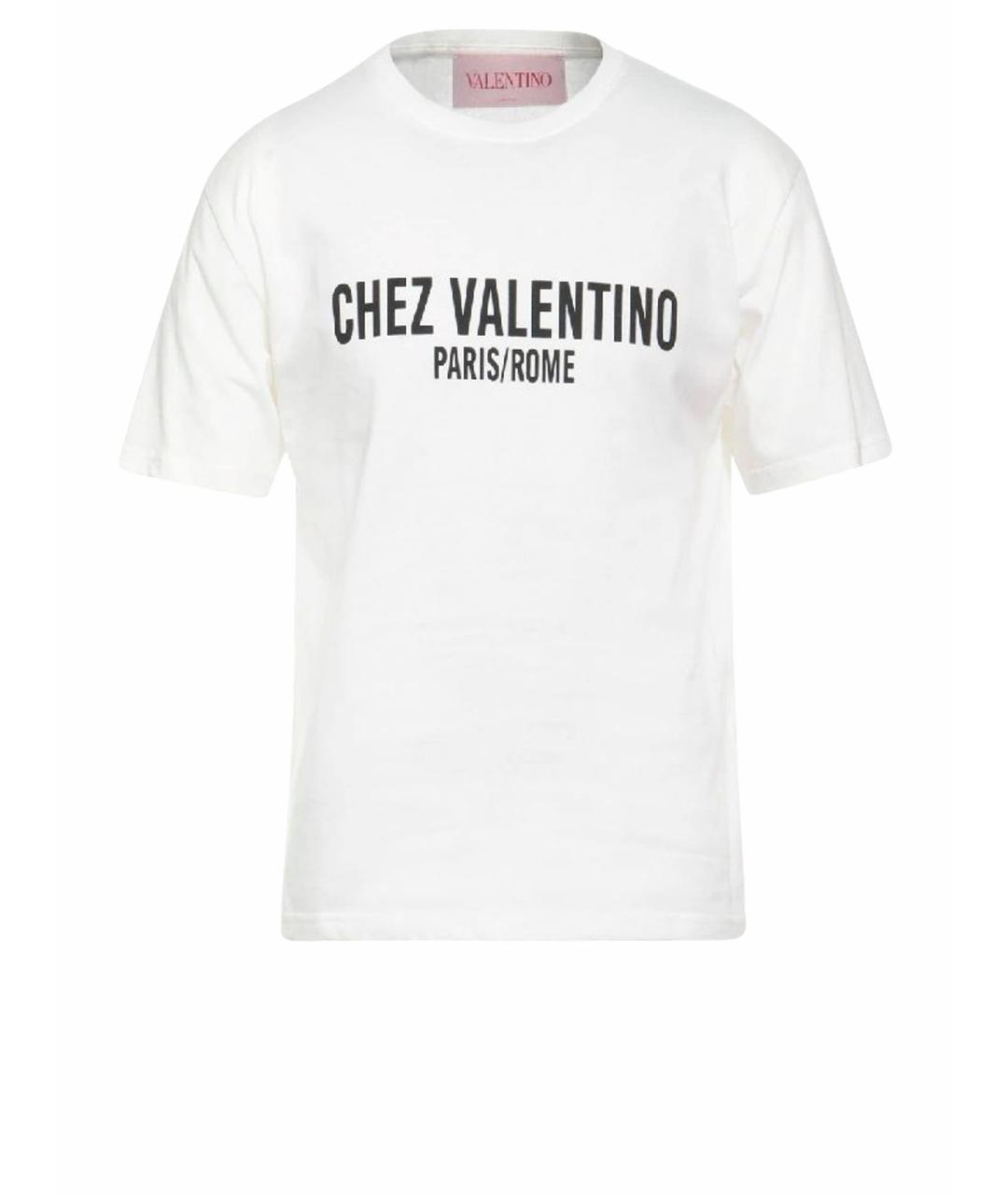 VALENTINO Белая хлопковая футболка, фото 6