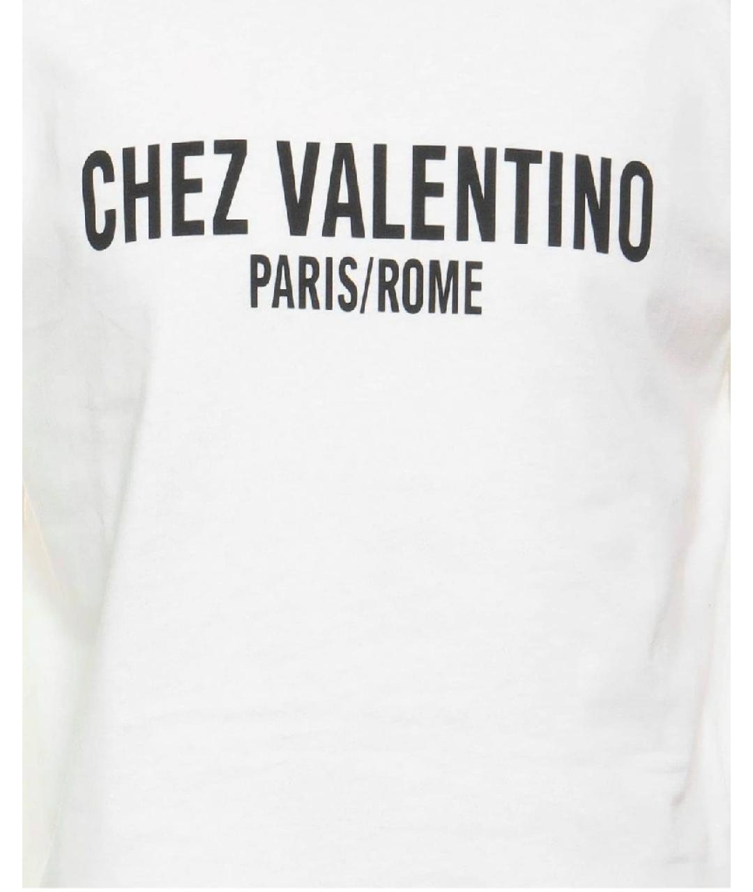 VALENTINO Белая хлопковая футболка, фото 3