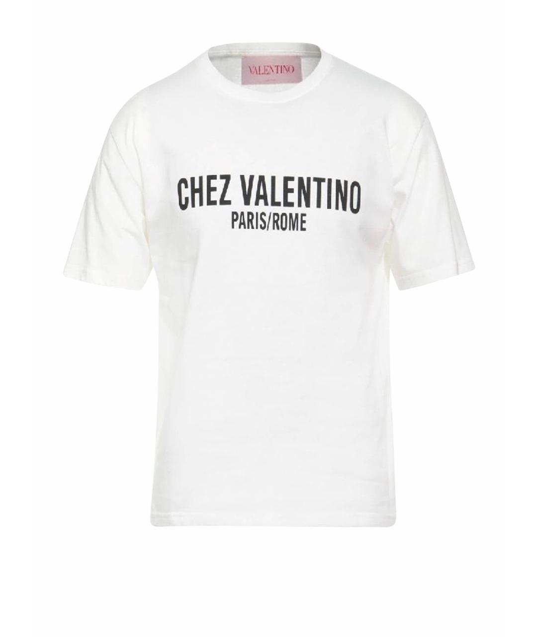 VALENTINO Белая хлопковая футболка, фото 1