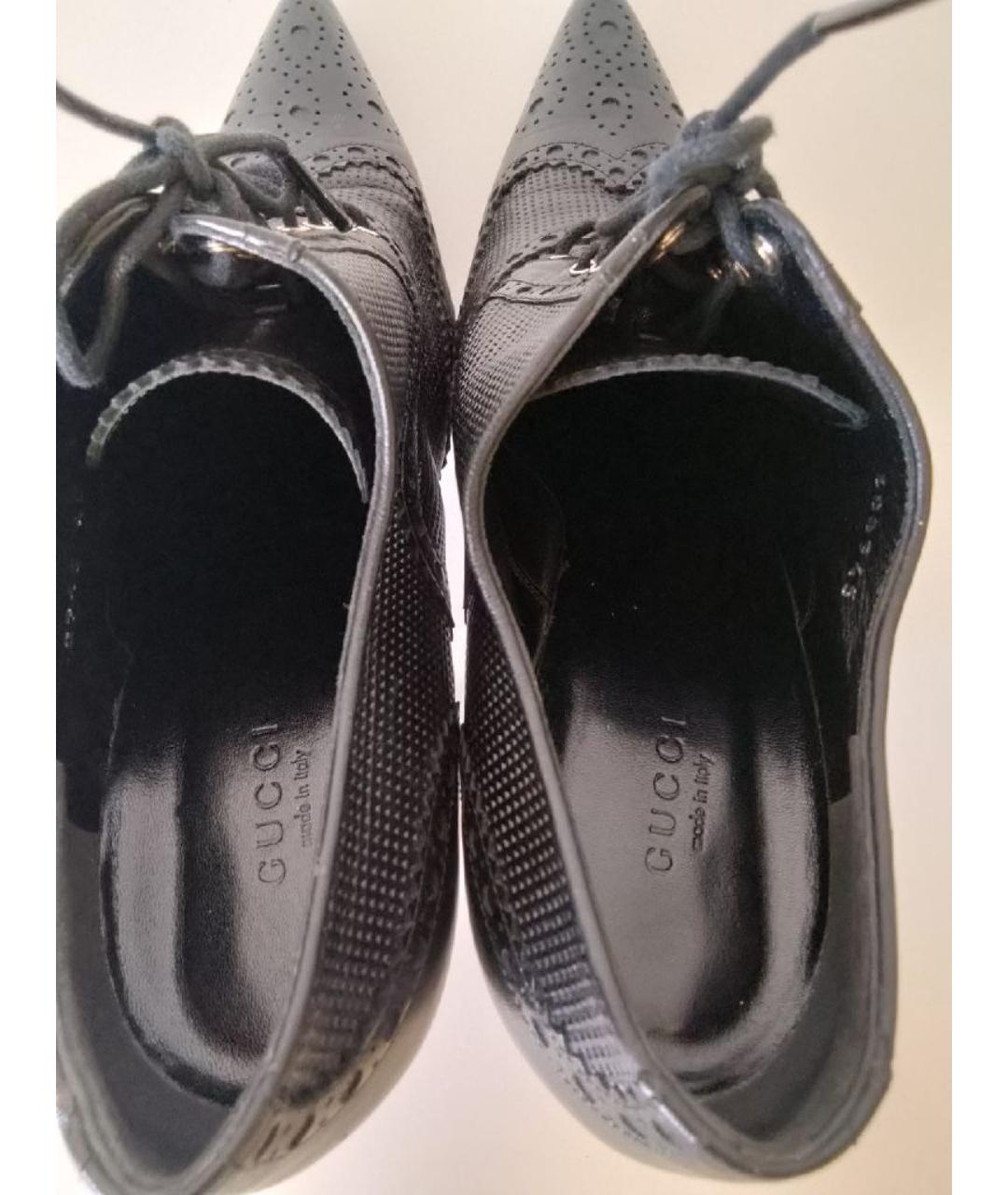 GUCCI Черные кожаные ботильоны, фото 3