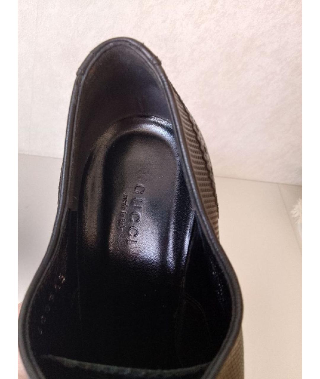 GUCCI Черные кожаные ботильоны, фото 6