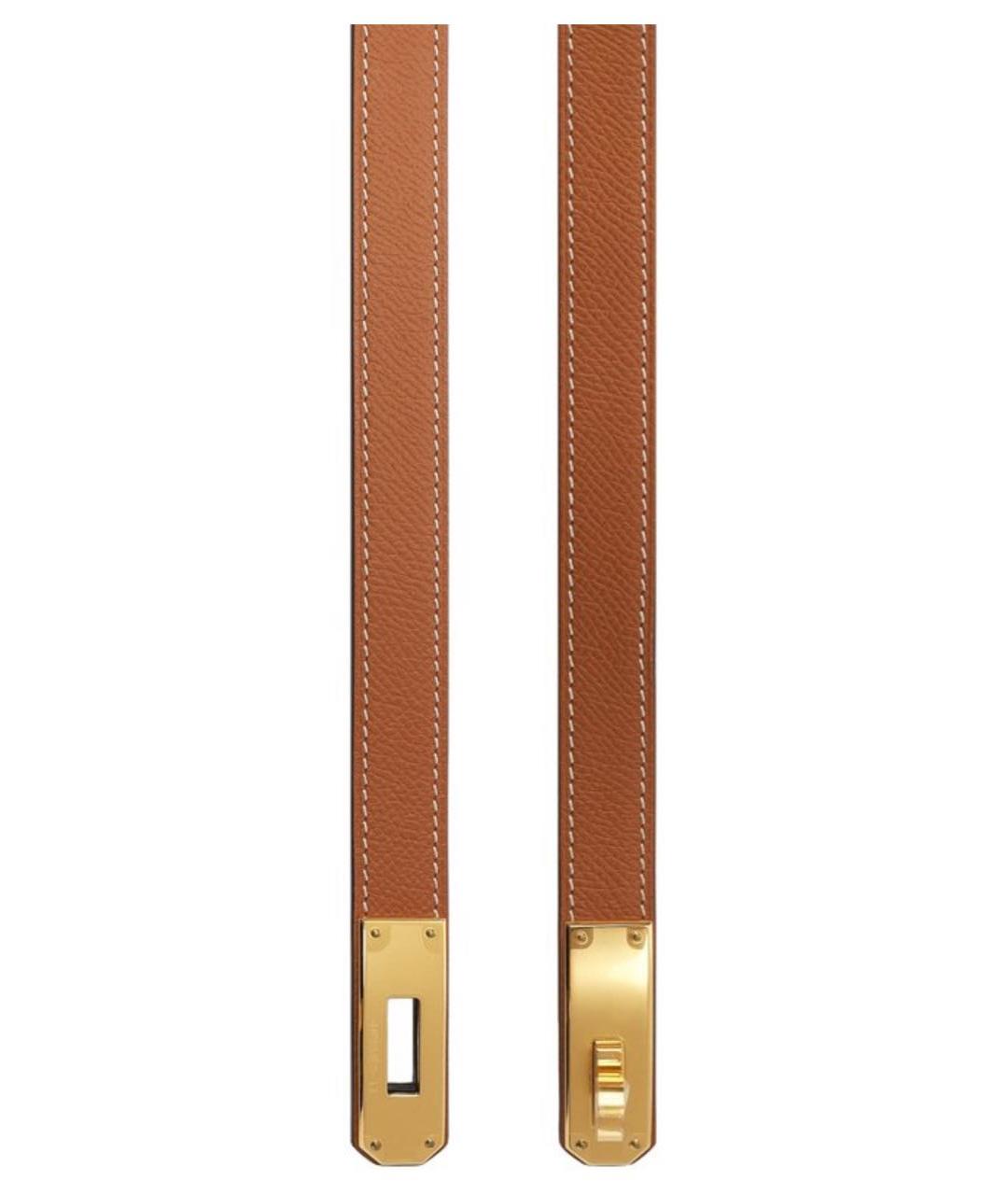 HERMES Коричневый кожаный ремень, фото 2