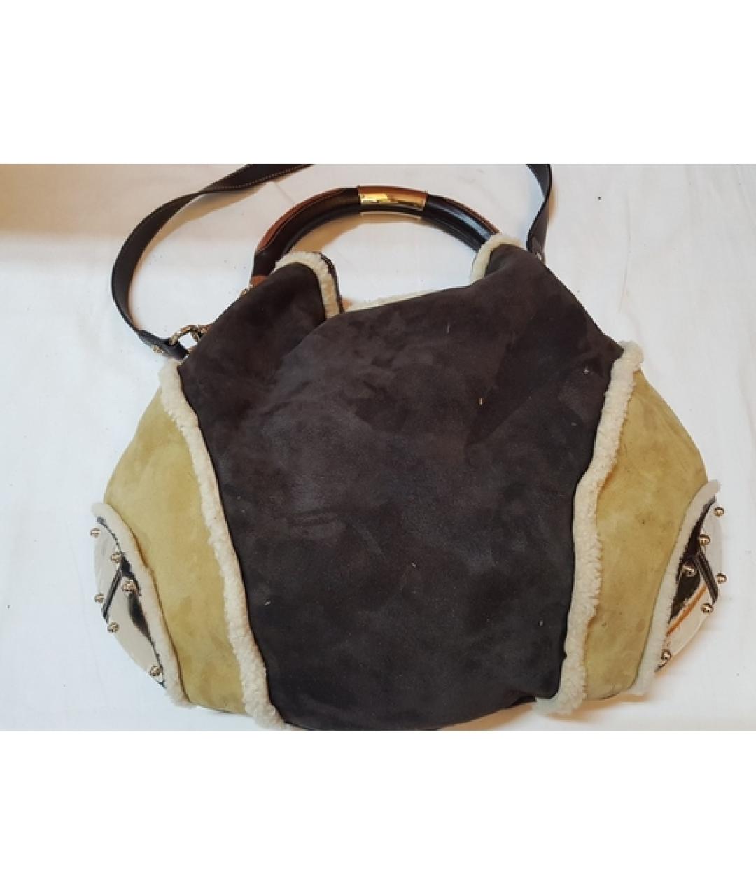 GUCCI Мульти меховая сумка с короткими ручками, фото 5