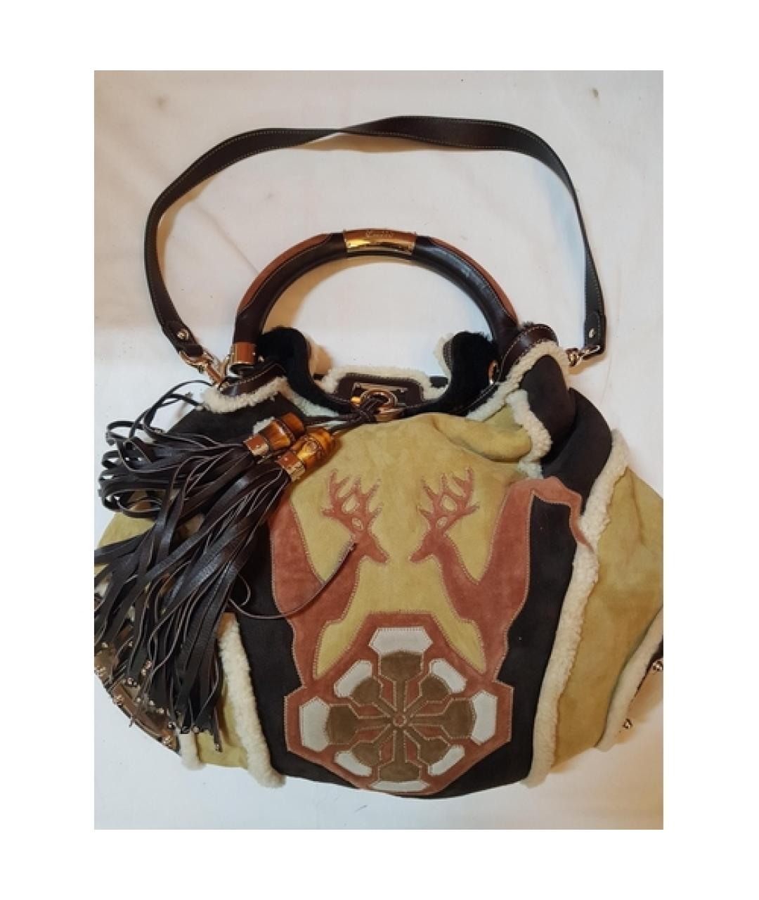 GUCCI Мульти меховая сумка с короткими ручками, фото 10